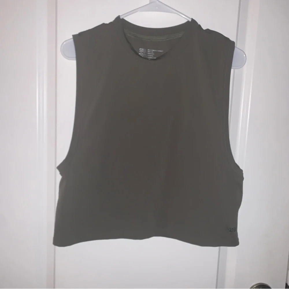 Albion Venus Muscle Tank Top Olive Green Size Small - Picture 5 of 8